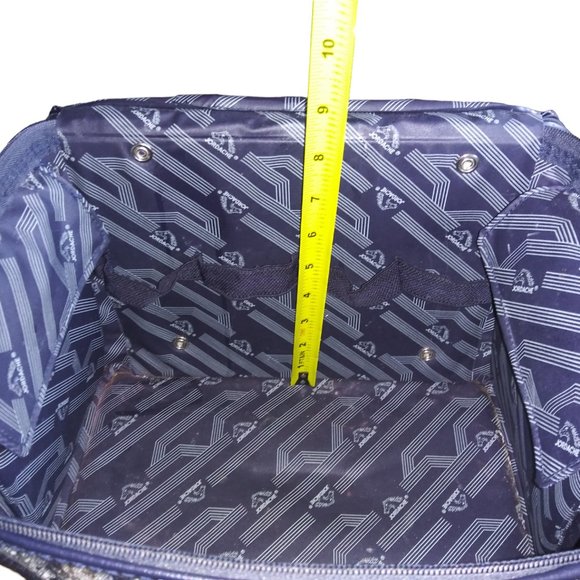 VTG Jordache Floral Tapestry Makeup Bag Green Leaf Travel Tote with Handle - Picture 14 of 15